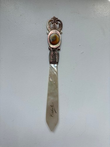 Ornate vintage anointing spoon - ornate,