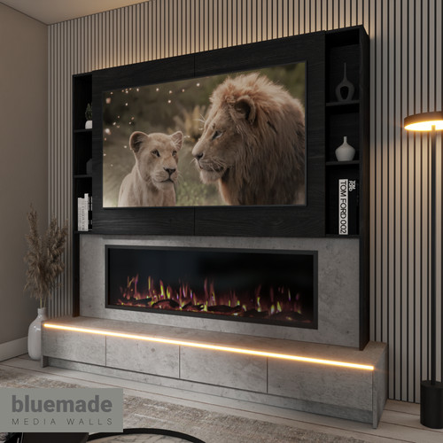 2200mm media wall furniture - 2200mm,