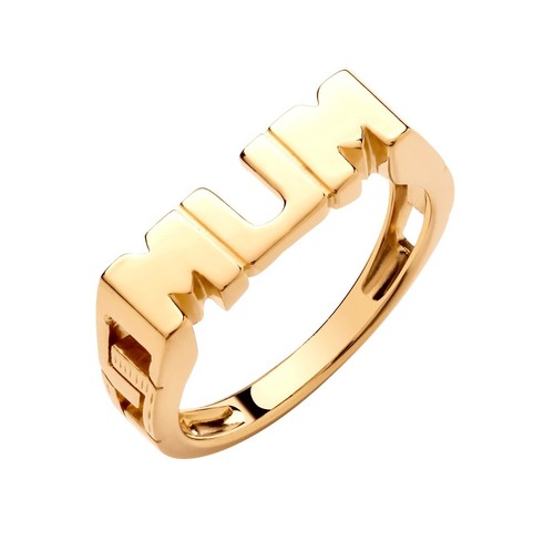 9ct yellow gold silver mum - on,