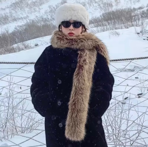 Womens faux fox fur - faux,