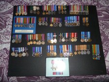 BRITISH MILITARY MINI MEDALS HUGE JOB LOT.