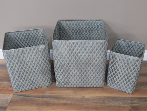 Set galvanised metal zinc - set, 3