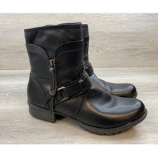 Clarks Black Leather Moto