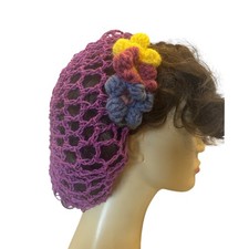 1940s Hair snood hairnet pink