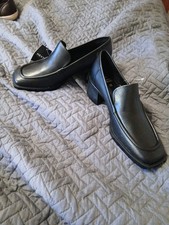 BNWT Size 4 Black Leather Slip On Shoes From Next