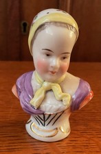 Small Antique Potschappel Dresden Bust 2.5"