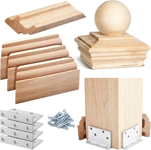 Wood newel post cap - wood,