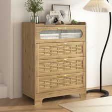 Wood 4 Drawer Dresser for