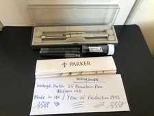 Vintage Parker 25 Fountain Pen. Full Set