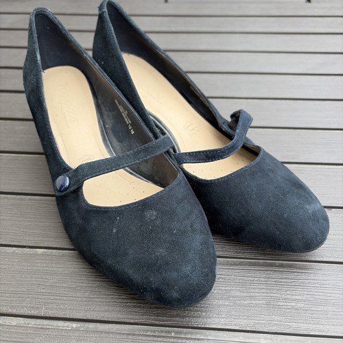 Footglove black suede court - suede,