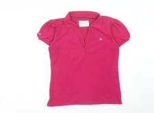 Aeropostale Women’s Pink Polo Shirt XL Short Sleeve Cotton Blend