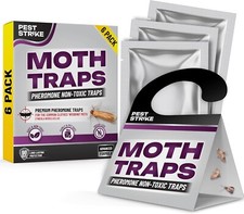 6/12pck Moth Traps Clothes Pantry Safe Pheromone Glue Foldable Triangle Odorless