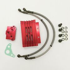 Red CNC Oil Cooler Kit & 425mm