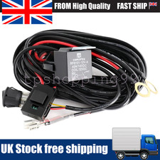LED Work Light Bar Wiring Kit Harness Fog Driving Offroad w/ Fuse & Relay Switch