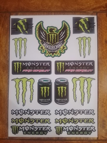 Monster energy sticker sheet - energy,
