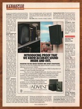 1988 Advent Loudspeakers Print Ad/Poster Electronics Speakers Audio Tech Art 80s