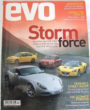 EVO MAGAZINE # 57 - JULY 2003 Storm Force CLIO V6 225 v VX 220 TURBO - TVR T350C