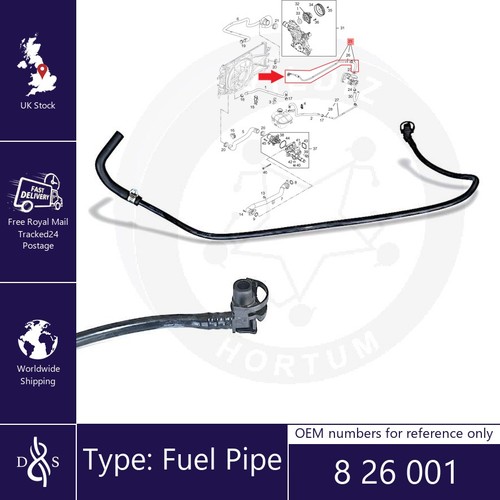Fuel pipe for - pipe, h
