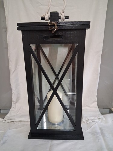 Large vintage black wooden and - black,