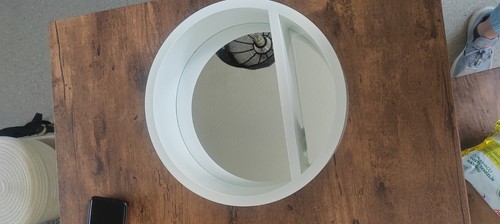 Modern white round wall - white,