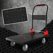 Heavy Duty 400kg Folding Platform Trolley Hand Truck Cart Sack Flat Bed Pulley