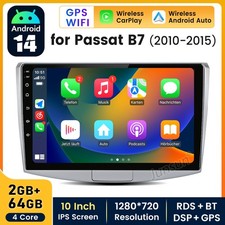 For VW Passat B6 B7 CC Carplay Android14 Car Radio Stereo GPS SAT NAV BT 6+128GB