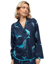 Cyberjammies Marina Pyjama Top Whale Print Womens Comfortable Nightwear 5018