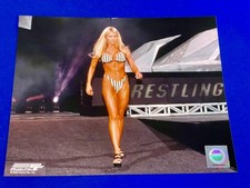 Official WCW Photofile Torrie Wilson 8x10 Glossy Promo Photo Referee RARE wwe