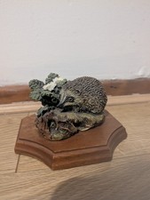 Vintage Hedgehog Sculpture First Encounter - Bossons Fraser Art 1980 #1392