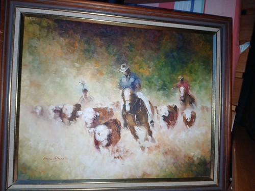 Vintage original oil painting - vintage,