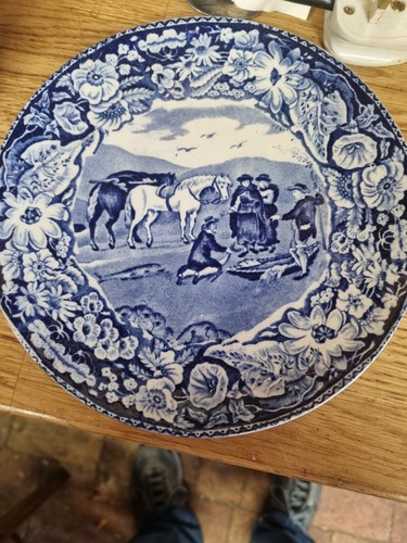 Antique blue white - , &