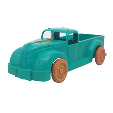 Vintage Reliable Plastic Toy Pickup Truck Canada 1950s Retro Turquoise