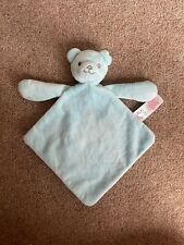 F&F Tesco blue teddy bear baby comforter blanket Soother with arms