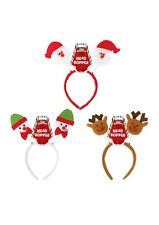 Henbrandt Christmas Head Boppers Headband Fancy Dress - Santa Rudolf Snowman