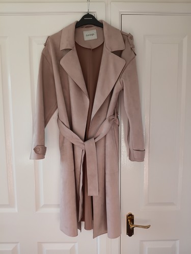 George ladies faux suede coat