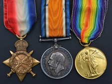 WW1 Medals Royal Navy Gunner ~