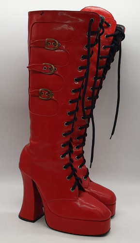 Caccie red platform - red, boots