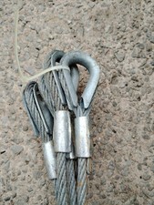 ⚡1 x 4ft / 1.2m 6mm STEEL WIRE ROPE LIFTING PULLING TWISTED METAL CABLE EYELETS