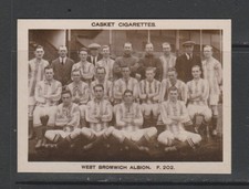 CIGARETTE CARDS Pattreiouex 1922 Football Teams - #F202 West Bromwich Albion