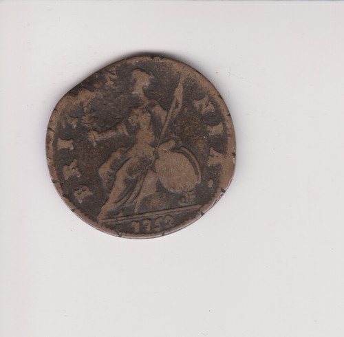 George half penny - half-penny, very