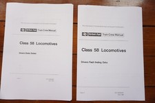 1983 Class 58 Railway Instructions Train Crew Manual x2 Drivers Fault Finding 