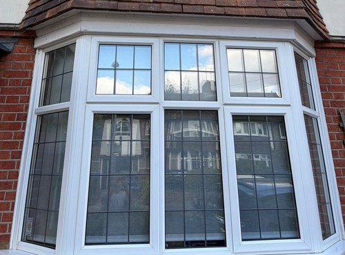White upvc double - upvc, glazed