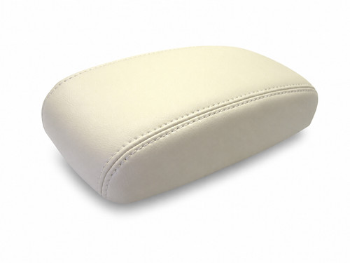 Cream leather armrest cover - cream,