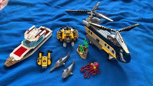 Lego sea with helicopter - lego,