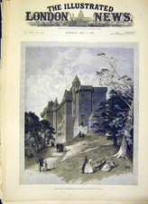 Original Old Antique Print