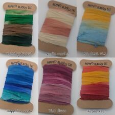 SARI CHIFFON RIBBON, tie dyed colours, sold at £3.49 per 5 metres