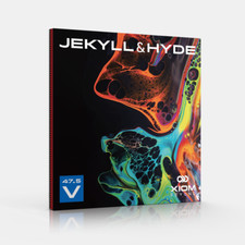 XIOM Jekyll & Hyde V47.5 Table Tennis Rubber (Black, Red, Magenta)