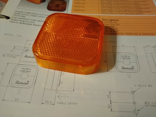 Rubbolite square amber orange - rubbolite,