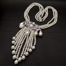 19" 3 Rows Cultured White