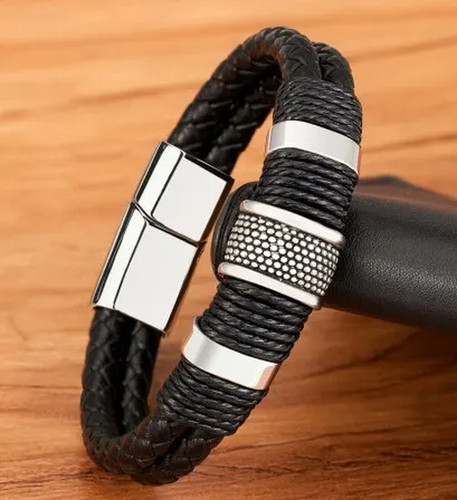 Vintage woven leather rope - vintage,